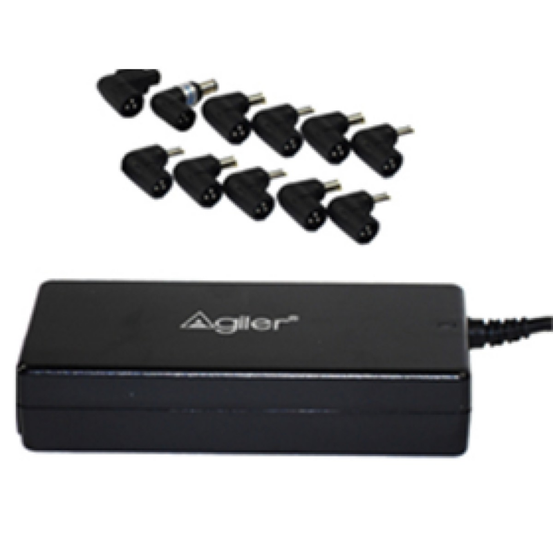 Cargador Fuente Para Laptop Universal Agiler 90W Ac 110V/240V Con 12 Adaptadores Intercambiables (Agi-Tr90A)