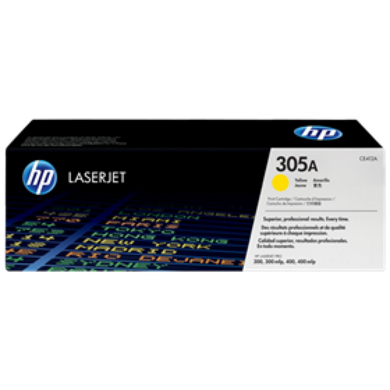 Toner Hp 305A - Ce412A - Amarillo - 2,600 Paginas - Para Impresora Color Laserjet Pro - M351A, M375Nw, M451, M475