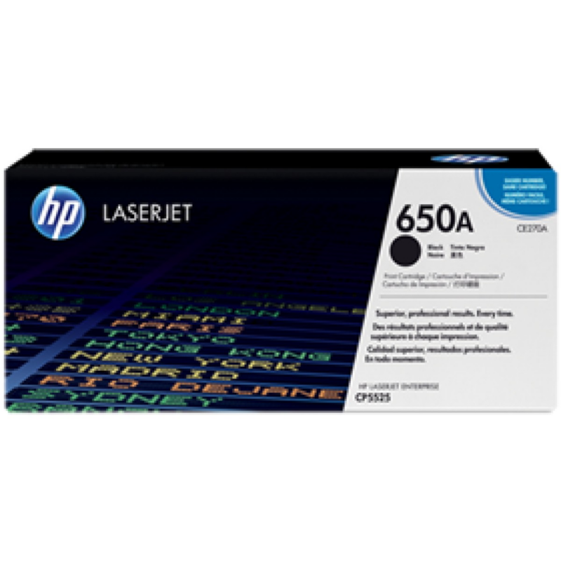 Tóner Hp 650A Negro (Ce270A) Para Laserjet Cp5525 Y M750