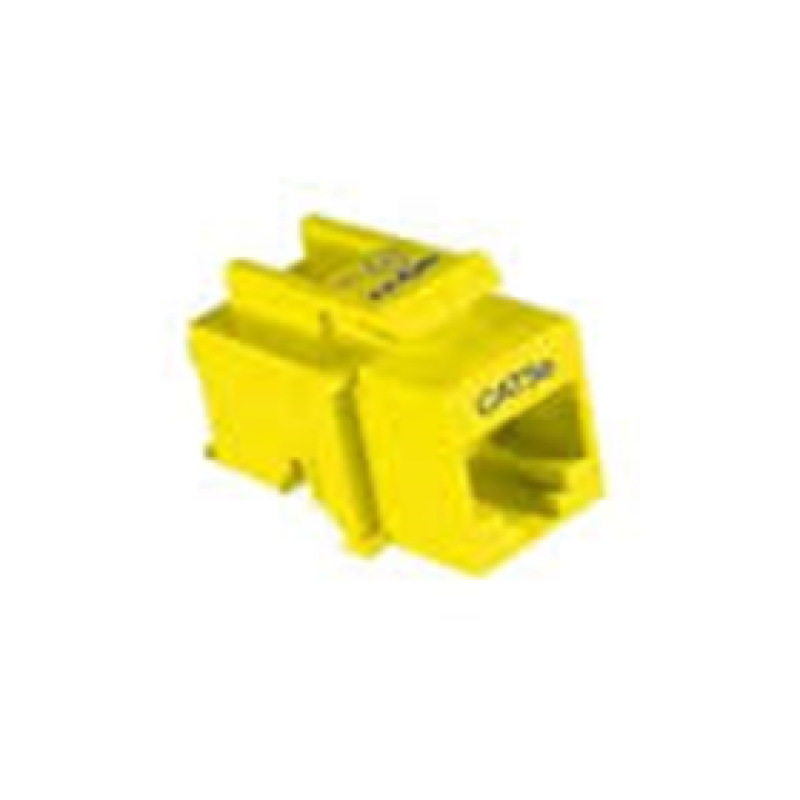 Jack Mini Keystone Nexxt Cat5E Yellow Tool Less