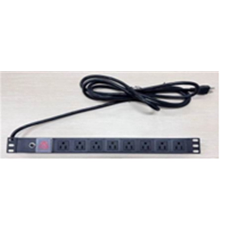 Regleta Para Rack Click Cam 120V 15Amp 8 Salidas 1.8M Cable