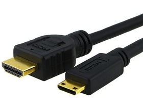Cable HDMI A Mini HDMI Omega 6 Pies Negro