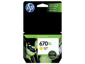 Cartucho Hp 670Xl - Cz120Al - Amarillo