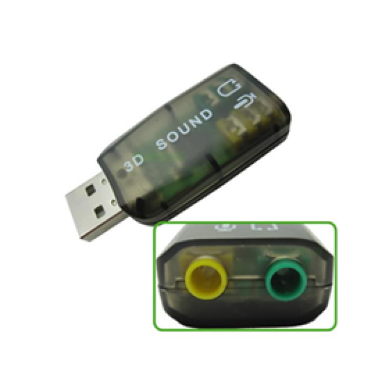 Adaptador De Sonido 5.1 Agiler, USB A 2 Jack 3.5" Audio Plug (Agi-1130)