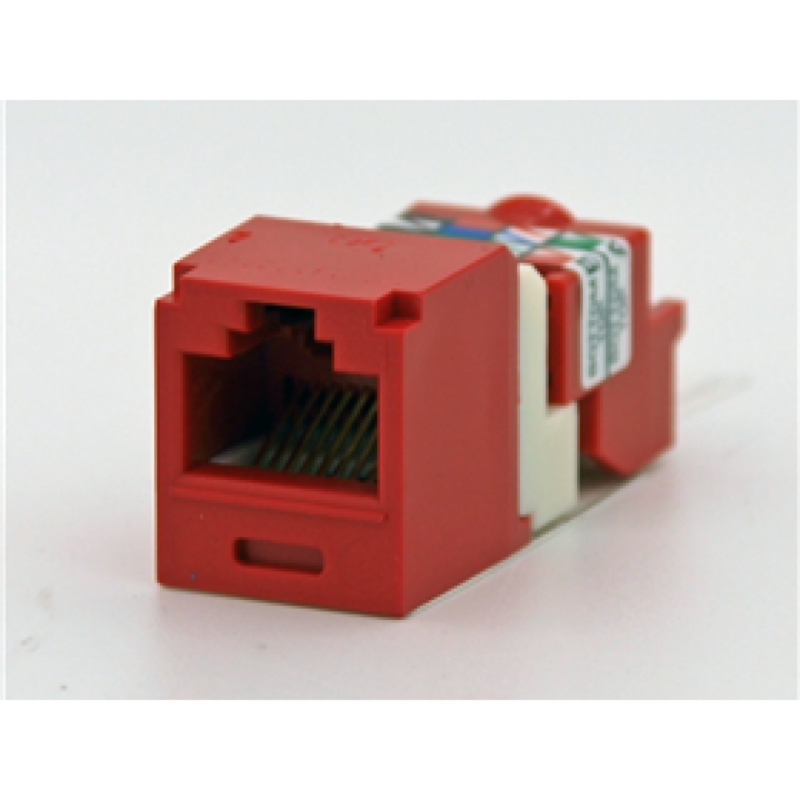 Jack Mini Keystone Panduit Cat 5E Rojo Tipo T568 A/B (Cj5E88Trd)