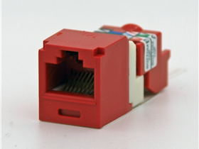 Jack Mini Keystone Panduit Cat 5E Rojo Tipo T568 A/B (Cj5E88Trd)