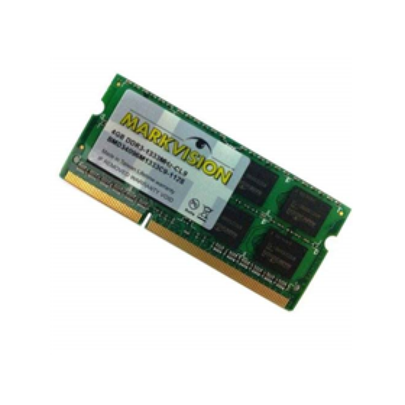 Memoria 4GB (1X4GB) Markvision, P/Laptop, Ddr3, 1333 Mhz, PC3-10600, No-Ecc.