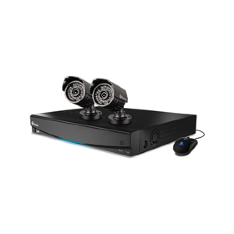 Dvr 4Ch 960H Swann Kit 2 Cámaras Cctv 720 Tvl Sin Hdd