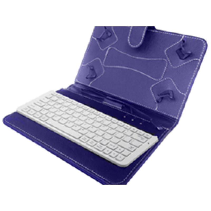 Cover Agiler Con Teclado USB Para Tableta, 7", Tipo Piel, Azul (Agi-7950B)