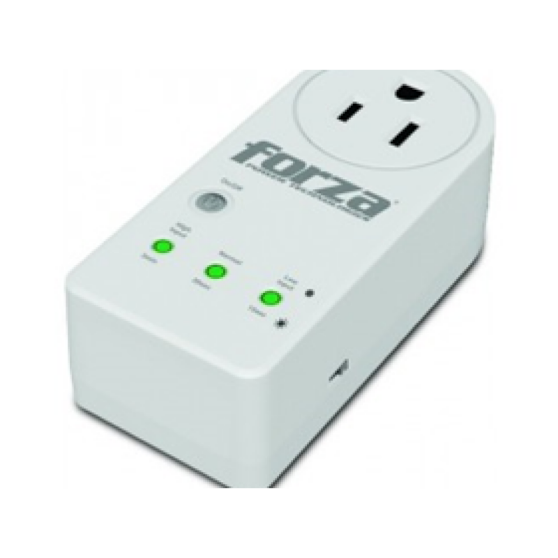 Protector De Voltaje Forza - 1 Salida - 110V/1800W/900J/18000A De Proteccion, Indicadores LED De Estado, Temporizador(Hasta 3 Min), Rota 350º, Fvp-1201B