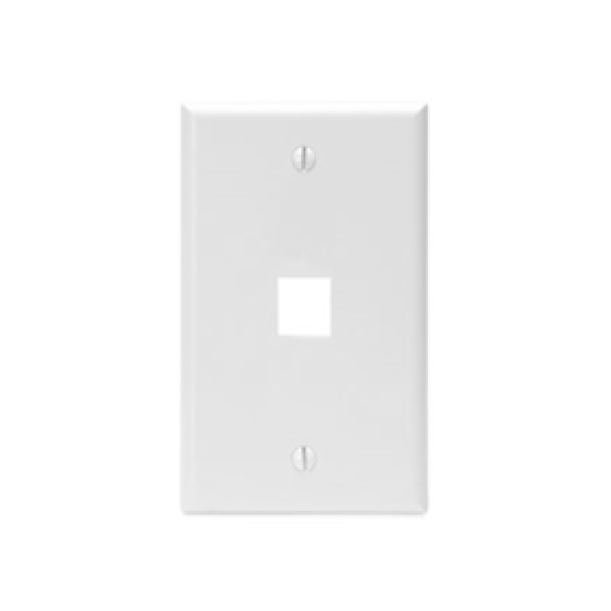 Jack Wall Faceplate Leviton, 1 Salida, Blanco.