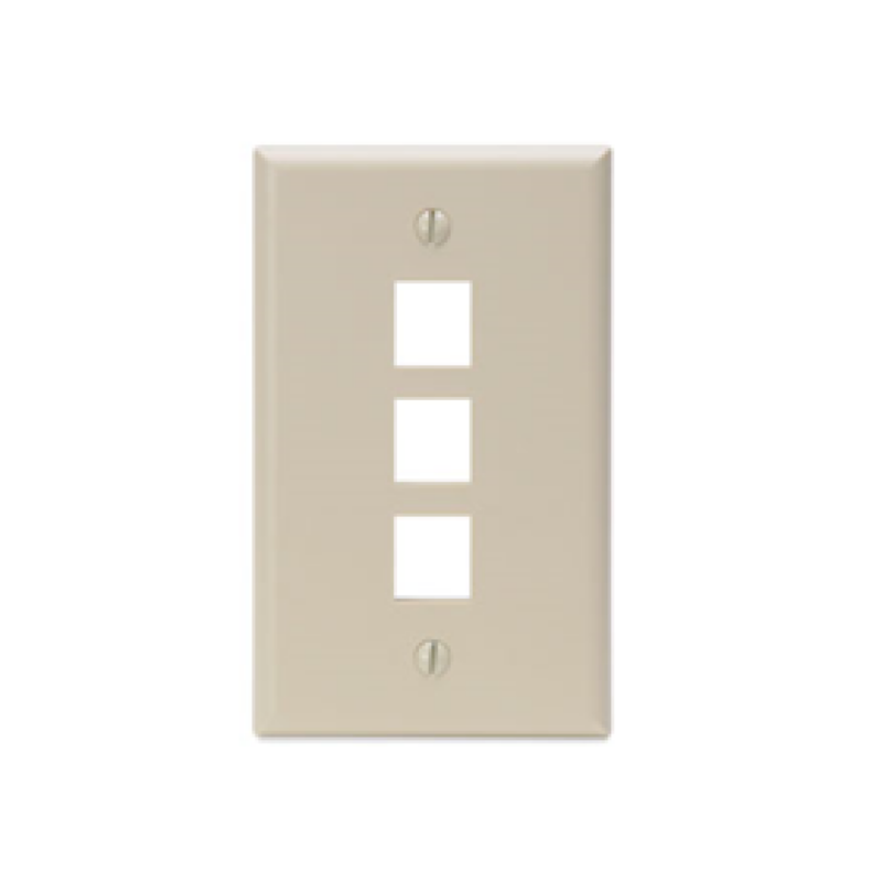 Jack Wall Faceplate Leviton, 3 Salidas, Ivory