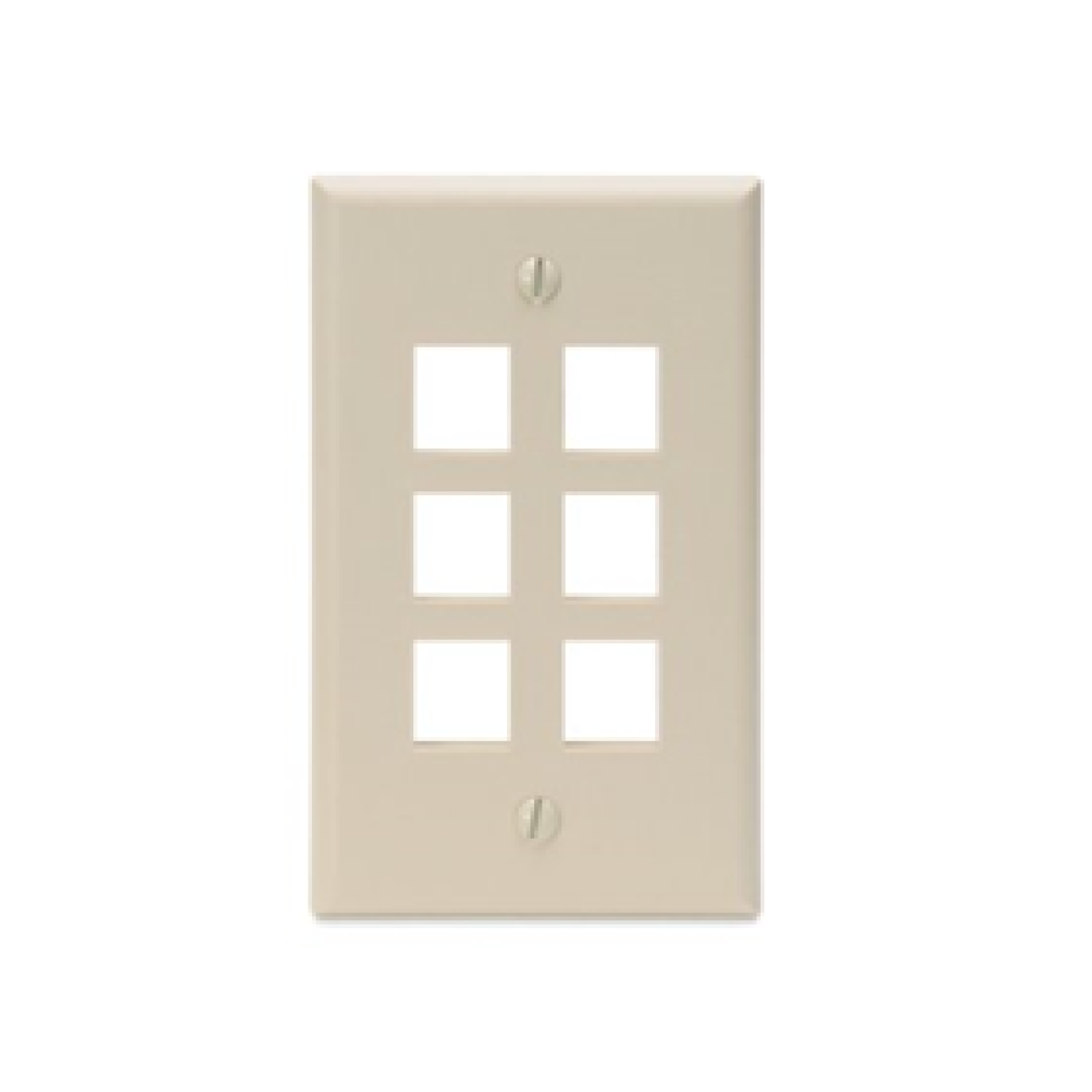 Jack Wall Faceplate Leviton, 6 Salidas, Ivory
