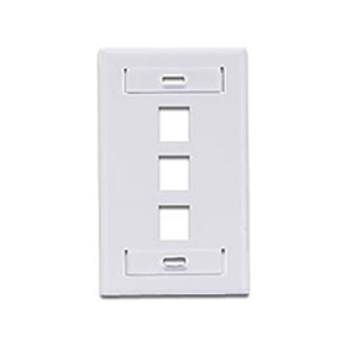 Jack Wall Faceplate Leviton, Salidas 3, Blanca, Con Windows Id
