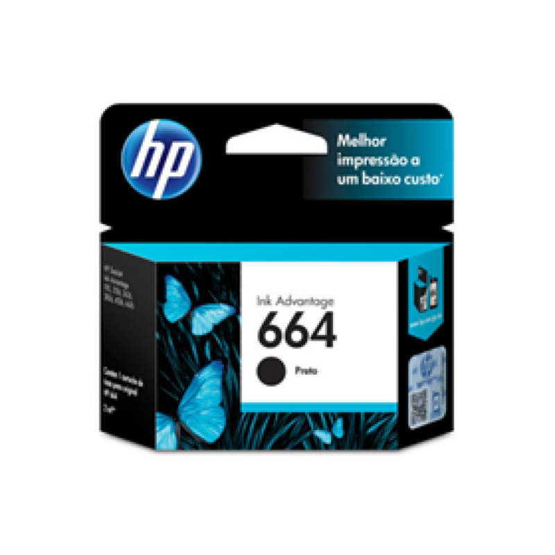 Cartucho De Tinta Hp 664 Negro F6V29Al 2Ml