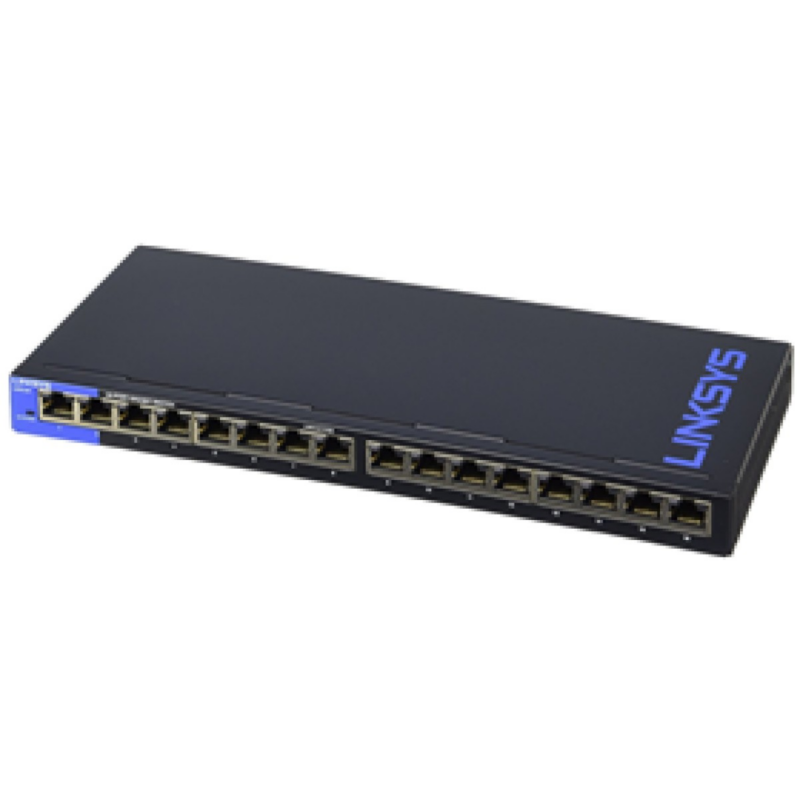 Switch 16 Puertos Linksys Lgs116P, No Administrable/Desktop, 8 Puertos Gigabit Ethernet Poe + 8 Puertos Gigabit Ethernet