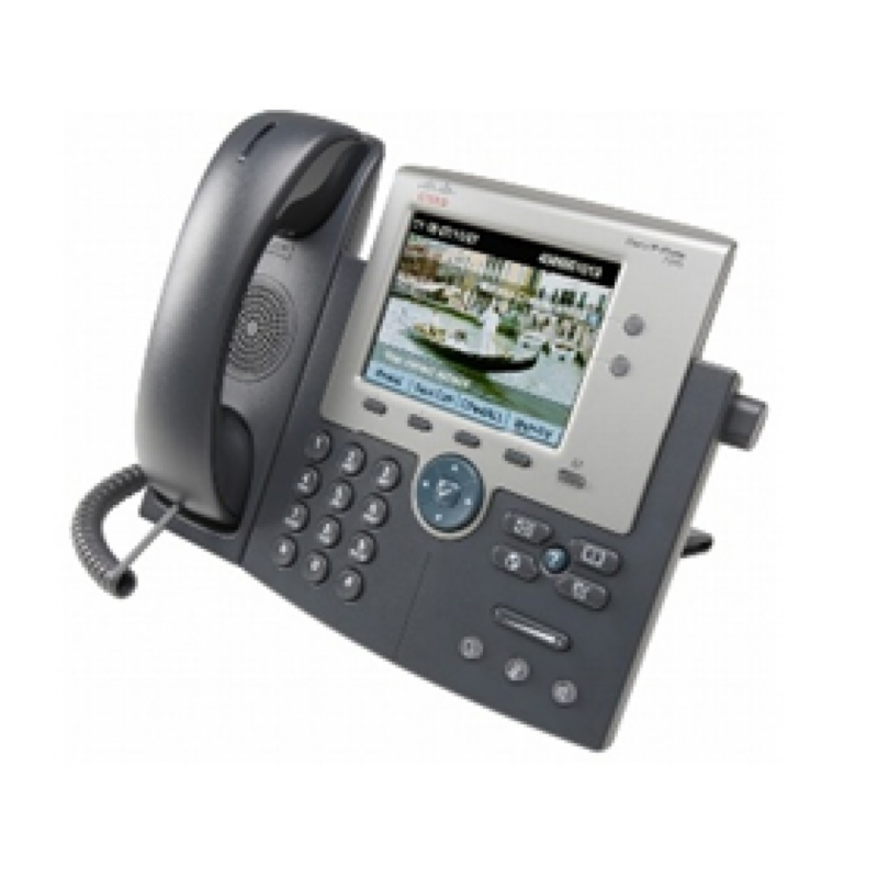Teléfono Ip Cisco Unified 7945G Voip Sccp Sip Silver Dark Gray