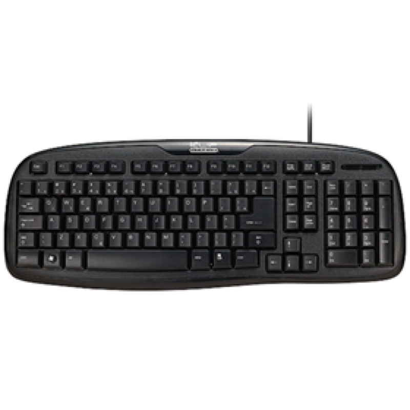 Teclado Klipx USB Black Español, Compatible Con Windows Vista / Xp / 7