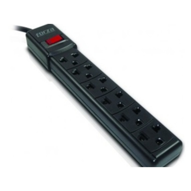 Protector Regleta Forza, 6 Salidas 110V/15A/2220W, Breaker, Interruptor Iluminado