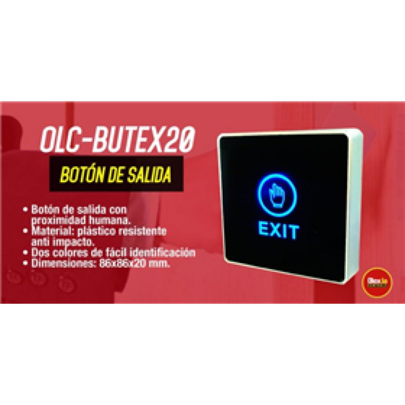 Botón De Salida Electrónico De Proximidad Olex 83X86X20 mm