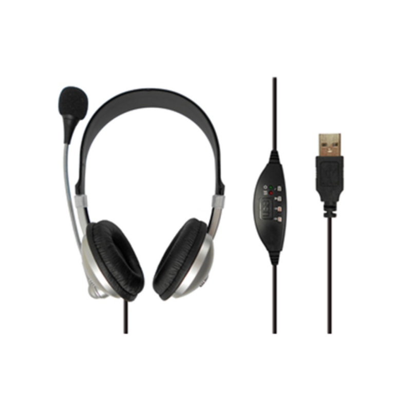 Audifono Agiler Deluxe Con Microfono Control De Volumen Negro