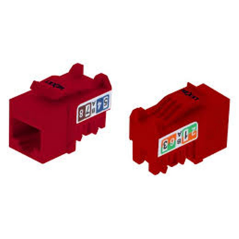 Jack Mini Keystone Nexxt Cat6 Tipo 110 Rojo No Blindado