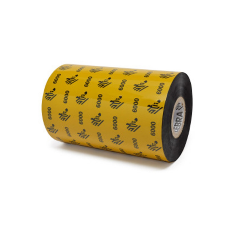 Cinta De Cera Zebra 6000 Transferencia Termica 4,33" X 1476' Nucleo 1" Negro