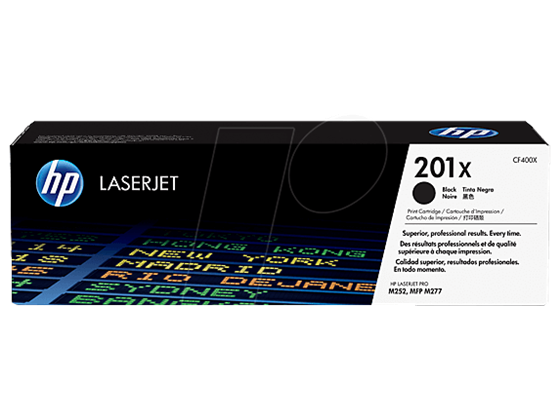 Toner Hp 201X Cf400X Negro 2800 Paginas Para Impresora Color Laserjet M252 M277