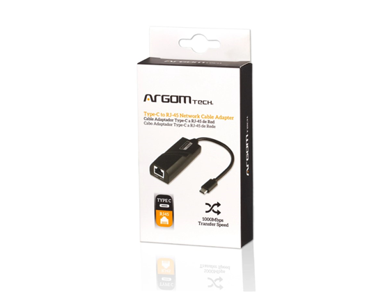 Adaptador USB Tipo C a RJ45 Gigabit Ethernet Cable 15cm