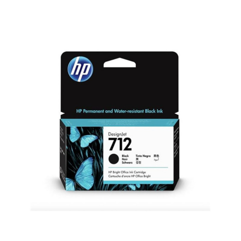 Cartucho Hp 712 3Ed70A Negro 38Ml Para Impresora Designjet Studio T210 T230 T250 T630 T650