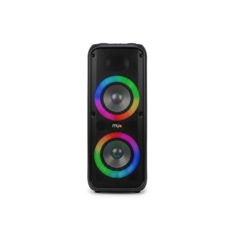 Bocina Portátil 8" Myo Myo-Max900 80W Con Subwoofer Y Luces Led