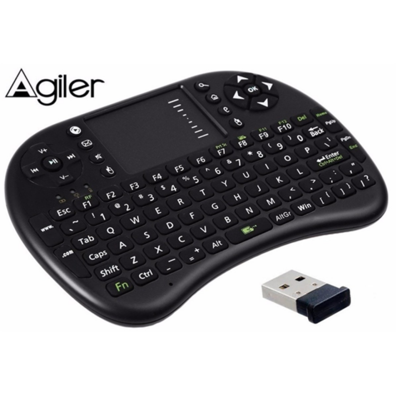 Teclado Inalámbrico Multimedia Agiler Agi-9836 2.4 Ghz Negro