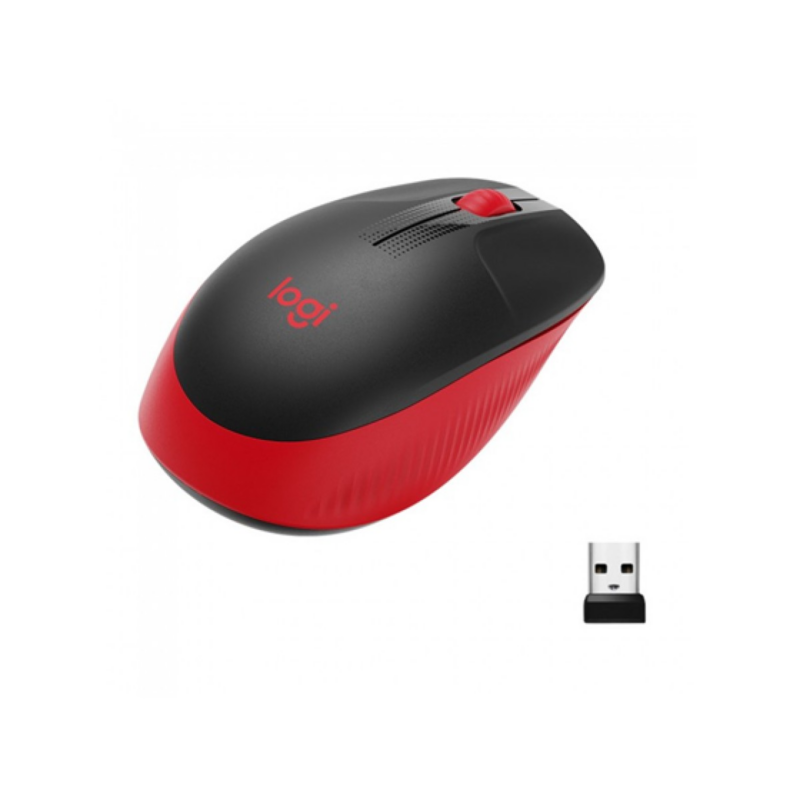Mouse Logitech M190 Inalambrico Optico Rojo 1000 Dpi Receptor USB
