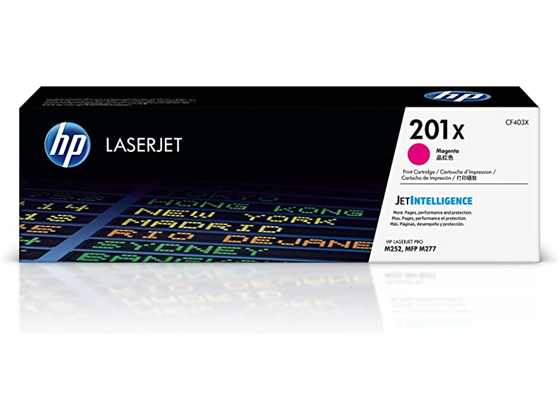 Toner Hp 201X Cf403X Magenta 2300 Paginas Para Impresora Color Laserjet M252 M277
