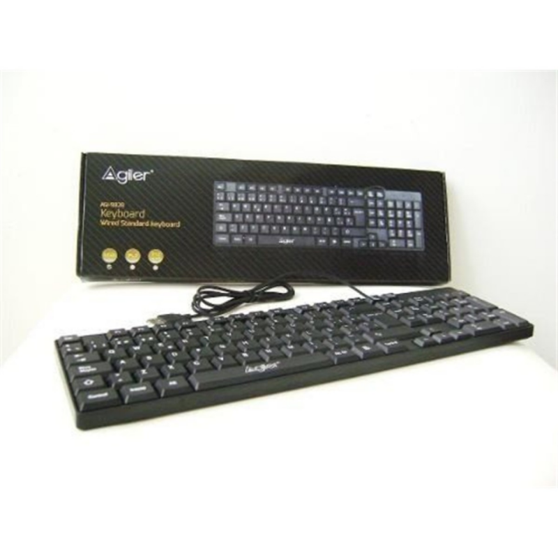 Teclado Agiler USB Ingles, Black, (Agi-9832)