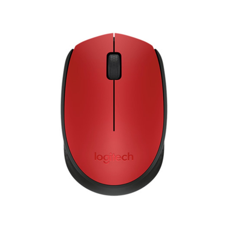 Mouse Logitech M170 Inalámbrico Óptico Rojo Receptor USB