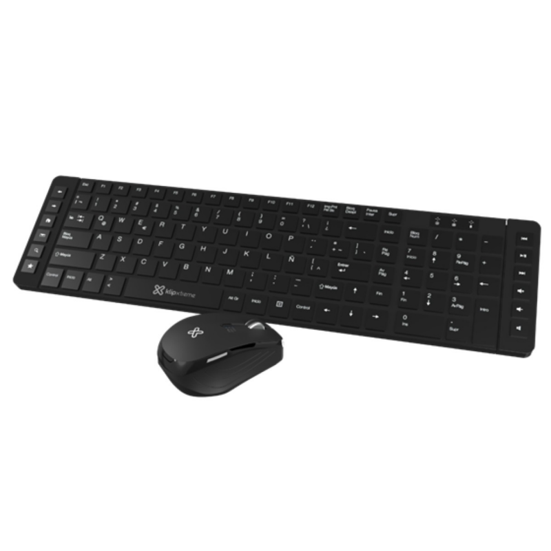 Teclado Y Mouse Inalámbrico Klipx Revolution Kck-270S Español