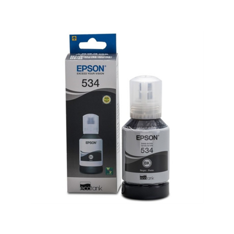 Botella De Tinta Negra Epson T534 Para Impresoras M1100 M1120 M1140 M1170 M1180 M2140 M2170 M3170 M3180