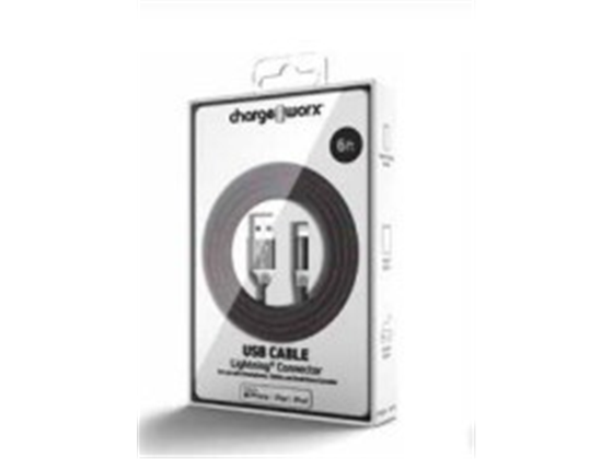 Cable Lightning USB-A Trenzado Multicolor 6Ft Para Smartphones Tablets