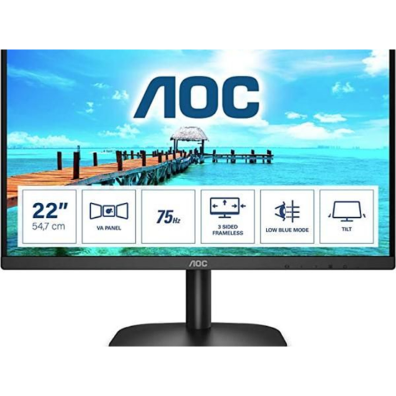 Monitor Aoc 22 21.5 Pulgadas FHD 1920X1080 Vesa HDMI 60Hz