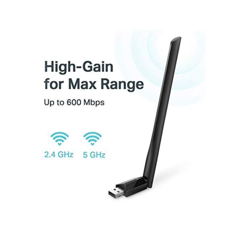 Adaptador de Red USB WiFi TP-Link AC600 Archer T2U Plus