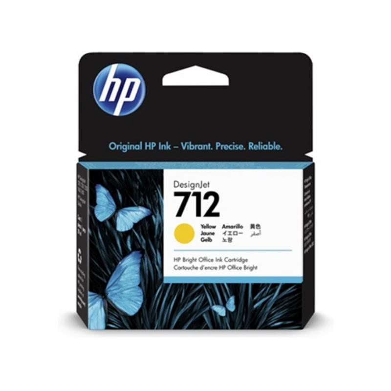 Cartucho Amarillo Hp 712 3ED69A 29ML Para Designjet Studio Y T Series