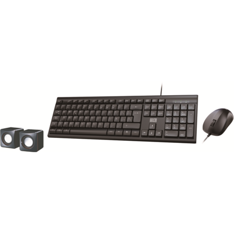 Teclado Mouse Bocina Combo Agiler, USB, Black, (Agi-9880)