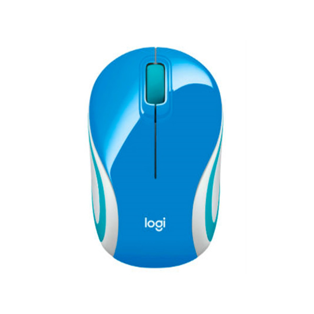 Mouse Logitech M187 Inalámbrico Mini Óptico Palace Blue USB Nano Receiver