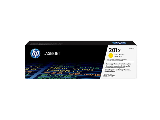 Toner Hp 201X Cf402X Yellow 2300 Paginas Color Laserjet M252 M277