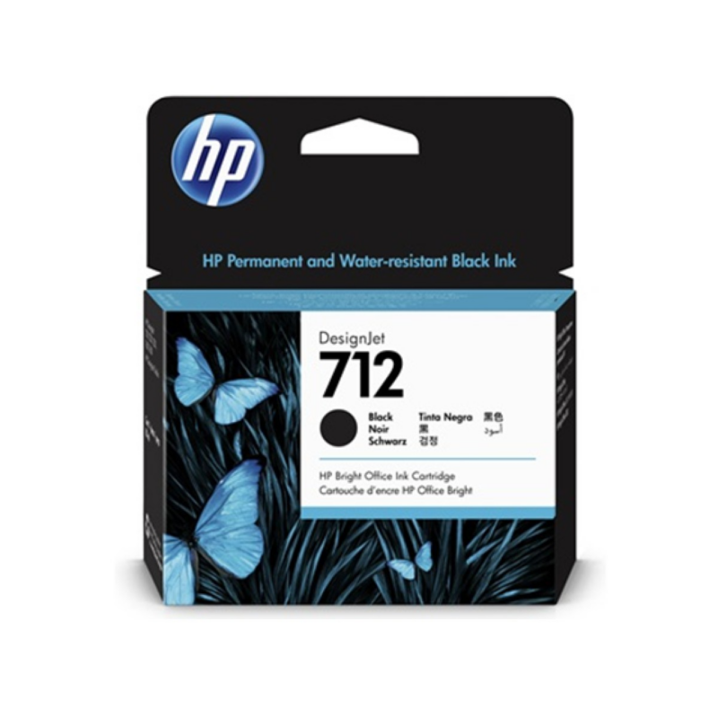 Cartucho Negro Hp 712 3ED71A 80ML Para Designjet Studio Y T Series