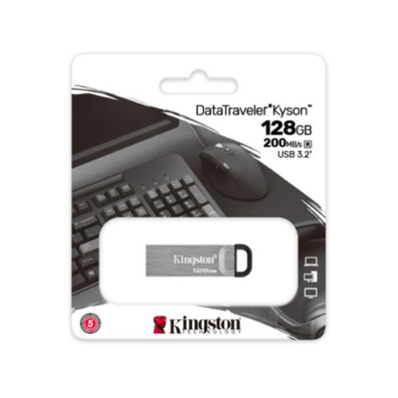 Memoria USB Kingston DataTraveler Kyson G1 128GB USB 3.2 Plateado