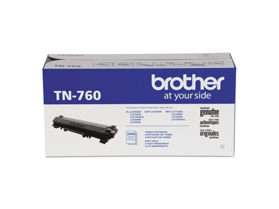 Toner Brother Tn760 Negro 3000 Paginas Para Impresora Mfcl2710Dw