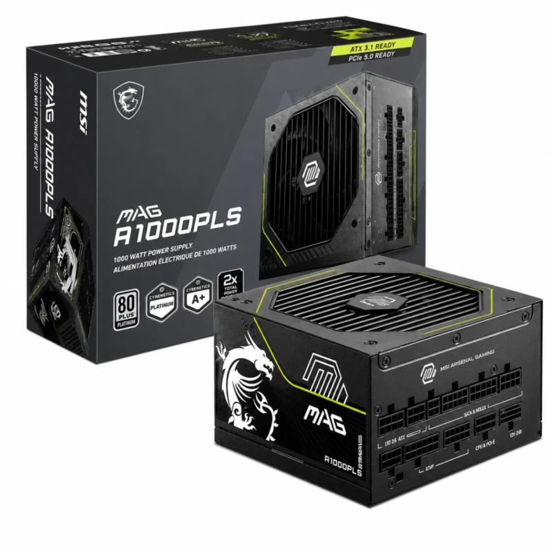 Fuente De Poder Msi Mag A1000Pls 1000W 80 Plus Platinum