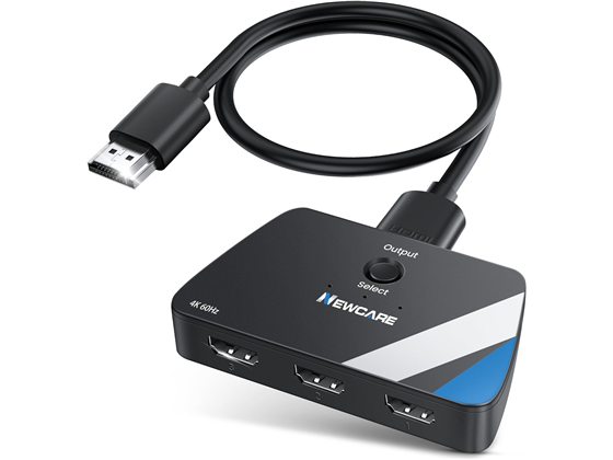 SWITCH HDMI NEWCARE, 3 ENTRADAS, 1 SALIDA, 4K@60HZ, HDMI 2.0